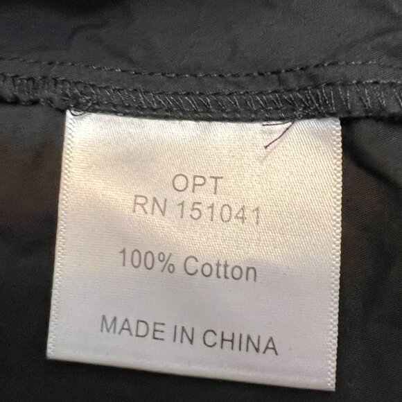 O.P.T. Black Cotton Puff Sleeve Midi Dress L Open Back Cottagecore Square Neck - Picture 5 of 9